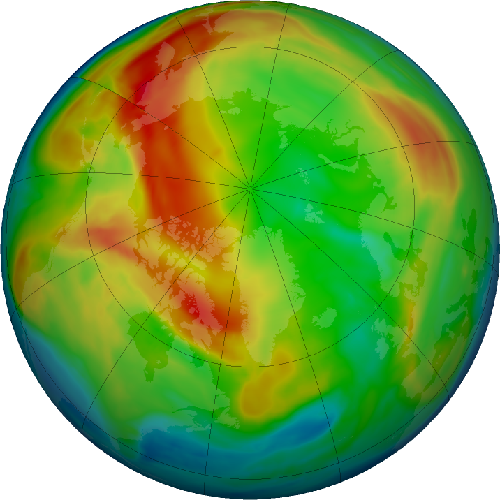 Arctic ozone map for 23 January 2017